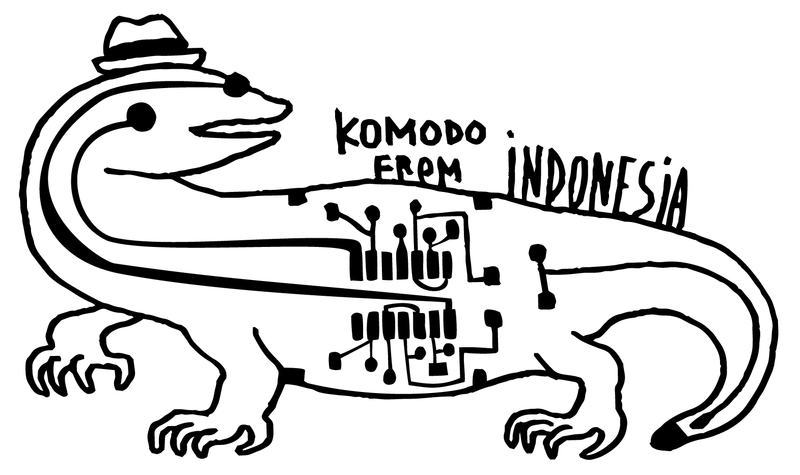 File:Komodo from Indonesia Hand Drawn Squaresynth PCB by Emi Uda.png